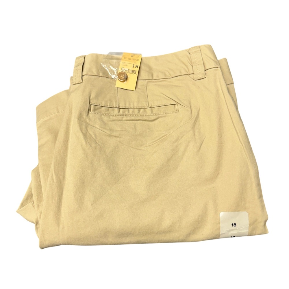 Eddie‎ Bauer Chino Pants Womens 18 (38x31 ACTUAL) Mercer Fit Light Stone NEW